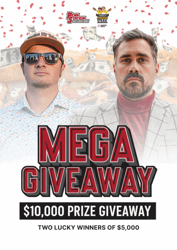 Mega Giveaway. $10,000 prize giveaway. Two lucky winners of $5,000.